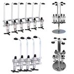 Stainless Steel Rotary Wall Mount Stand Bottle Drinks Optics Bar Butler Spirits