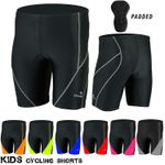 NEW Kids Cycling Padded Shorts Anti-Bac Pad MTB Bicyle Lycra Short Junior Sizes