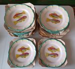 1960s Ceramica Vietra Mare restaurant side dish, fish design. Price per plate