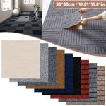 10-50Pcs Self Adhesive Carpet Tiles 30CM x 30CM Easy to Peel & Stick Floor Tiles