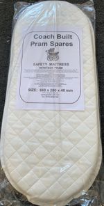 Deluxe Pram Mattress for Silver Cross Wayfarer Wayferer Pioneer 660 x 280 x 40mm