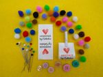 Handmade and Made with love by your name labels - 50mm x 25mm (SL FOLD 1 - D19)