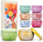 Scented Candles Gifts Set , 8 Pack Aromatherapy Candle 120 Hours Burning Time