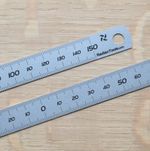 Radian Tools 150mm Metric Steel Centre Rule - easy read no 0.5mm increments