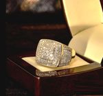 14K Yellow Gold Finish Men's Round Diamond Wedding Engagement Pinky Ring Band
