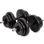 Adjustable Dumbbells Set 20kg Weights Pair Home Gym Fitness Exercise Workout