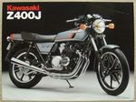 KAWASAKI Z400J MOTORCYCLE Sales Specification Leaflet c1980 #99943-1105 X-I