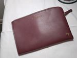 Aspinal of London Malaysia Airlines flight/toiletry bag, burgundy, zip closure