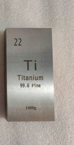 1 (One) Kg Kilogram Pure Titanium Bullion Bar 1000g weight sinker 1kg plummet