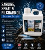 100% Pure Unrefined Sardine, Sprat and Pilchard Oil.