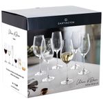 Dartington Wine & Dine Set of 6 White Wine Glasses Gift Boxed Clear Glass
