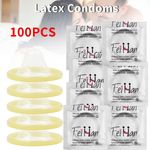 100PC Bulk Pack Latex Condoms: Ultra-Thin Extended Pleasure Extra Time Sex Delay