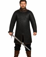 9 mm Riveted Chainmail Shirt Blackened Chain mail Armor Reenactment LARP Viking