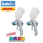 2 x Devilbiss SLG-620 Compliant Spray Gun 1.3 & 1.8mm Paint & Primer Gun Gravity
