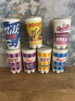Vintage Plastic Fizzy pop Drinks X7 Cravendale,hey And Tip Top.