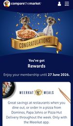 1 YEAR Meerkat Meals & Movies Membership incl Nero Restaurants Dominos 📽️🍔🍕☕