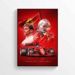 Charles Leclerc Ferrari F1 Driver Poster Signed A4 Print Wall Art Gift Idea