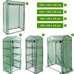 4 Tier Mini Greenhouse Outdoor Garden Plants Grow Green House with PVC Cover