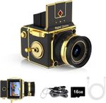 Retro Digital Camera - 64MP 2.7K Vintage Mini Vlogging Camera with 16X Zoom, 2"