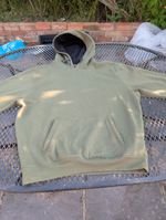 Fishing Khaki Green Hooded Top, Great Condition Size XL. Crane Brand.