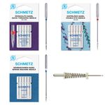 Schmetz Specialty Sewing Machine Needles - Double Eye, Quick Threading, Spring +