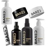 Based Hair Styling Set – Matte Clay, Sea Salt Spray & Wax Stick for Strong Hold