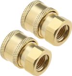 2 Pcs Brass Quick-Connect Coupler 1/4