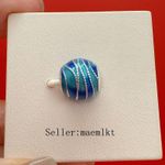 New 925 Sterling Silver Blue Wave Charm,Charm for bracelet 797012enmx