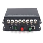 8CH Video Ethernet to Fiber optic media converters FC-Transmitter and Receiver