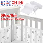 2Pcs Baby Cot Mesh Liner For Mattress Basket Crib Cot Junior Bed Breathable