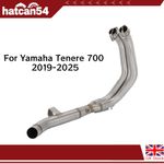 For Yamaha Tenere 700 2019-2025 Exhaust Header Down Front Pipes Collector Header