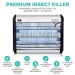 20W UV Electric Insect Fly Killer Grid Bug Zap Zapper Pest Remover Flying 2x10W