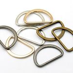 Alloy metal D-RINGS welded buckles, leathercraft webbing, 14mm x 25mm wide