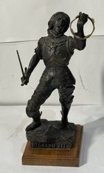 Unusual Signed Decorative Bronze Figure Of Richard The 3rd