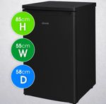 Abode Undercounter Larder Fridge 50cm 114 Litres A85UCLF504E1B Black