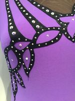 Purple leotard gymnastics age 12/14  Lovely detail. Fab condition £7
