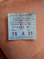  Beatles  Christmas Show Ticket  12 Jan1965  Odeon Hammersmith Ticket Stub (UK)
