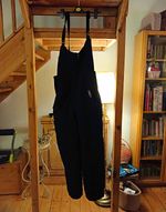 Steiner Black Ski Salopette Trousers M 34W 32L Polyester Zip Pockets