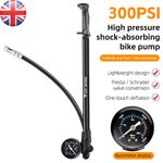 300PSI MTB Bike High Pressure Suspension Pump Portable Front Fork Shock Pump