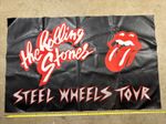 Rolling Stones Steel Wheels Tour Banner Vintage 5’ X 3’2”