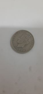 1939 Seychelles George VI Silver One Rupee Coin