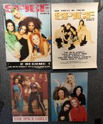 FOUR RARE ORIGINAL VINTAGE RECORD STORE POSTERS/LAMINATES - SPICE GIRLS (1990'S)