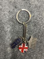British Museum Exclusive London Charms Keyring Lion, Museum Façade & Union Jack