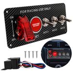 12V Ignition Switch Panel LED Car Racing Engine Push Start Button Toggle Carbon