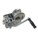 3500lbs Heavy Duty Hand Winch Hand Crank 2 Gear Steel Cable Fit RV Trailer Truck