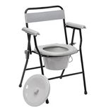 NRS Healthcare Folding Commode Chair Metal Frame With Safety Clips