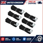 6 x Heavy Duty Ratchet Tie Down Straps Car Roof Rack Belts Quick Release 2.5M