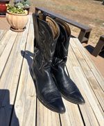 Men's Black Leather custom Western Cowboy Boots US Size 14 MPN 6340