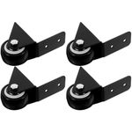 4Pcs Reusable Cabinet Drawer Wheels Replacement Heavy Duty Black Casters