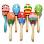 Wooden Maraca Rattles Baby Kids Educational Musical Shaker Instrument Toy New